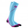 Chaussettes de compression CEP running Bleues Hawai et Roses Femme